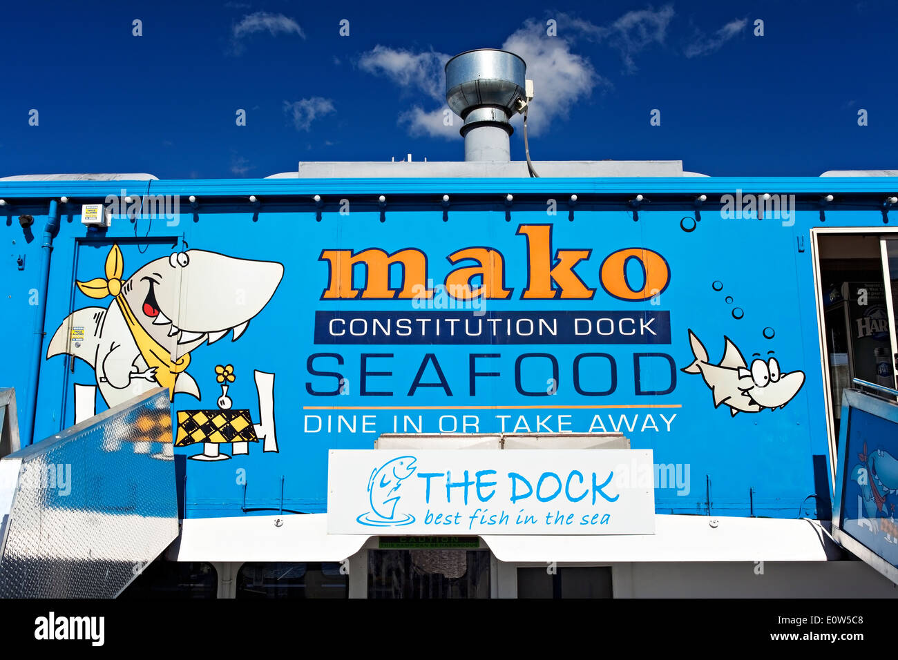 Hobart Australia / The Mako fish punt eatery at Hobart`s Constitution